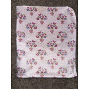 Kidgets Plush Baby Blanket Floral Butterflies Light Pink Sherpa Lovey Flowers